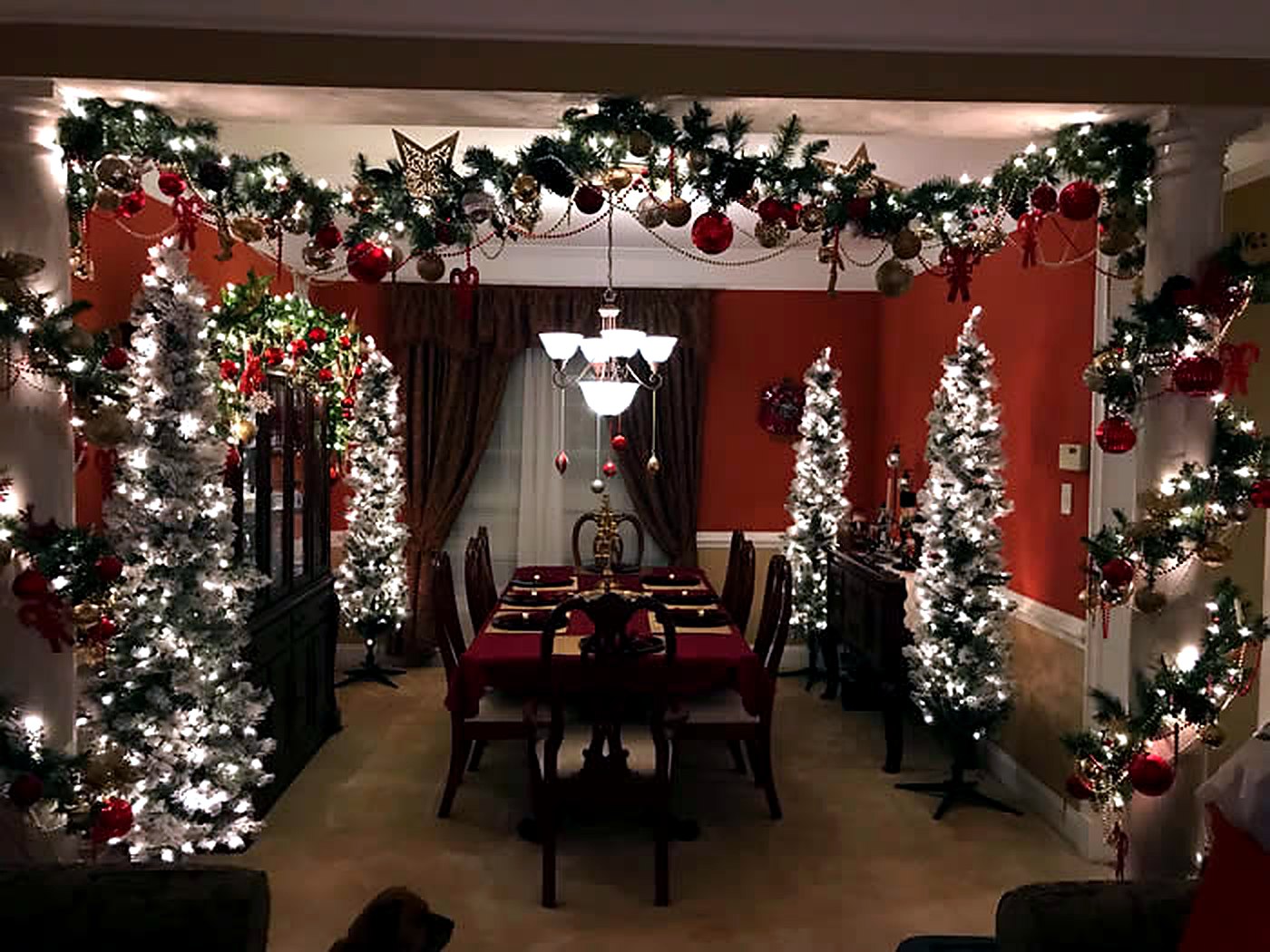 Interior Christmas dining room